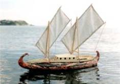 scale model of 120ft reed ship