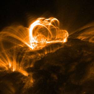 TRACE close-up view of solar flare