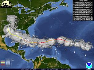 Ike Track from UW-CIMSS, click to go to UW-CIMSS