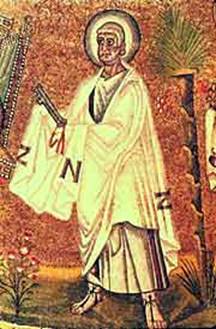 Saint Apostle Peter, baptistery mosaic, Ravenna (the 5th century)