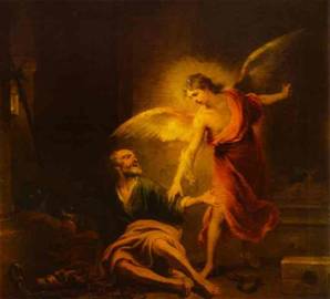Bartolomé Esteban Murillo. Angel Rescues St. Peter from Prison.