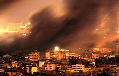 Smoke drifts across Beirut, Lebanon