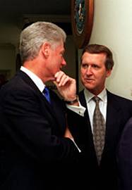 Cohen and President Clinton at The Pentagon, September 1997.