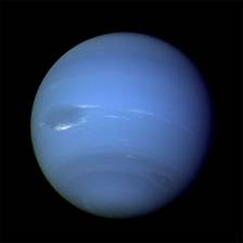 An image of the planet Neptune in our Solar System as taken by the Voyager 2 spacecraft