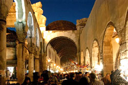    Syria Tour - visit the suq, or modern bazaar, the lifeblood of the Damascus, and on through the spice market and cloth merchants' stores.   