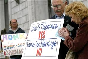 IMAGE: Anti-gay-marriage protesters