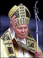 Pope John Paul II was rushed to the hospital Tuesday night with breathing difficulties and an inflamed throat while battling the flu during an icy spell that has swept Italy, the Vatican said. 