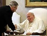 Pope John Paul II at the Vatican on Feb. 22