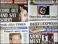 Newspapers on Harry
