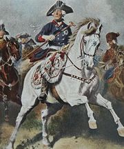Frederick the Great during the Seven Years' War, painting by Richard Knötel.