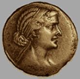 Bronze eighty drachma coin of Cleopatra